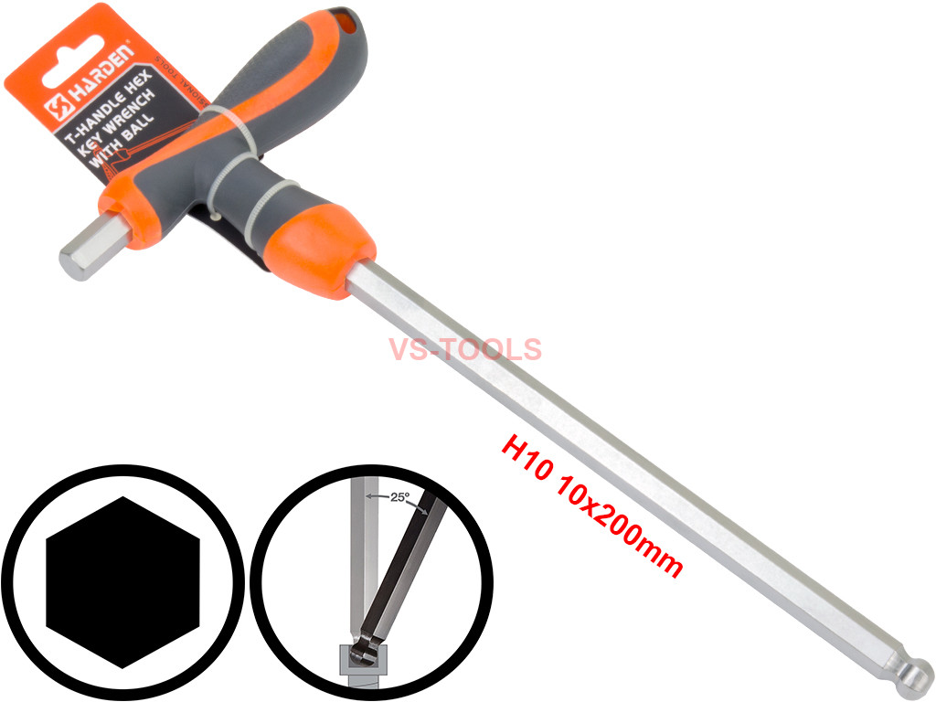 10mm THandle Hexagon Torque 6 Point Hex Key CRV Screwdriver